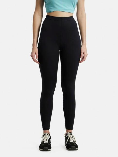 Jockey AW87 Women's Super Combed Cotton Elastane Stretch Leggings with Ultrasoft Waistband