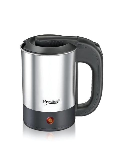 Prestige 700W Electric Kettle Travel Kettle 0.5L V2 concealed Element Auto cutoff Silver & Black