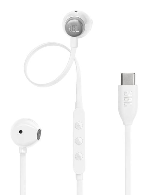 Jbl Tune 305 Wired In-Ear Type C Headphones| Hi-Res Audio with Digital-To-Analog Converter White