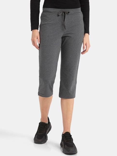 Jockey 1300 Women's Super Combed Cotton Elastane Stretch Slim Fit Capri with Side Pockets