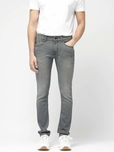 Rare Rabbit Grey Slim Fit Fit Solid Jeans