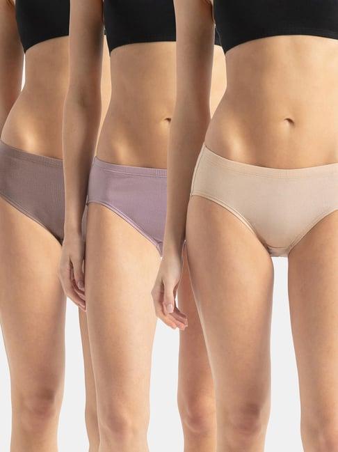 Jockey FE31 Women's High Coverage Super Combed Cotton High Waist Hipster (Pack of 3)