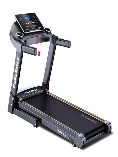 PowerMax Fitness Peak Motorised Treadmill for Home Use with LCD Display & 3 Level Manual Incline