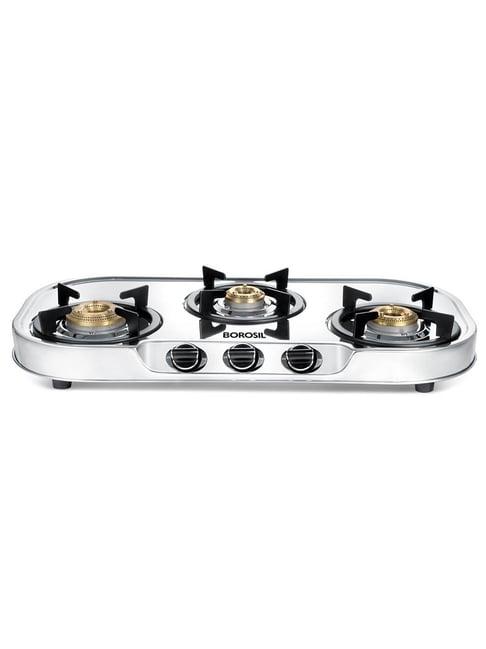 Borosil Steel Ignite Pro 3 Burner Stainless Steel Gas Stove