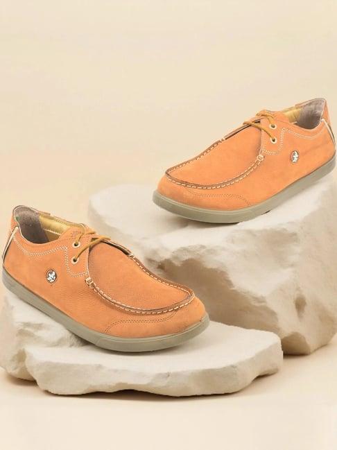 Woodland Men's Cashew Brown Derby Shoes