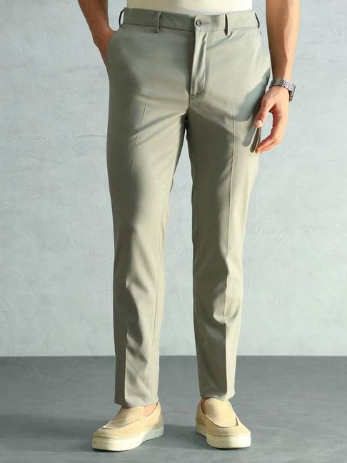 Arrow Men's Solid Slim Fit Elasticated Waistband Trouser
