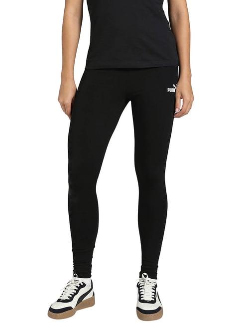 Puma Black No. 1 Logo Mid rise Slim Fit Leggings