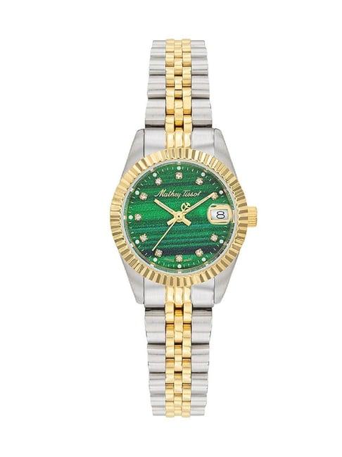 Mathey Tissot Swiss Made Quartz Green Dial Analog Watch For Women - D710BSV