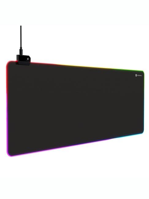 Portronics Comfipad Glow Gaming Mouse Pad with RGB Lights Modes, Large Size - Black