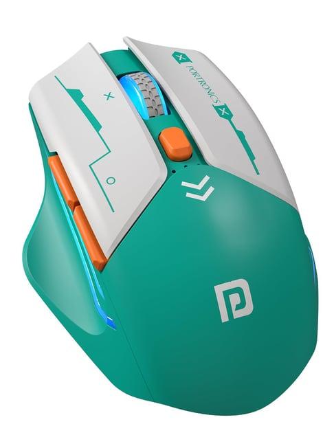 Portronics Vader Max Wireless Rechargeable Mouse, Button Control, Adjustable DPI to 2400 - Green