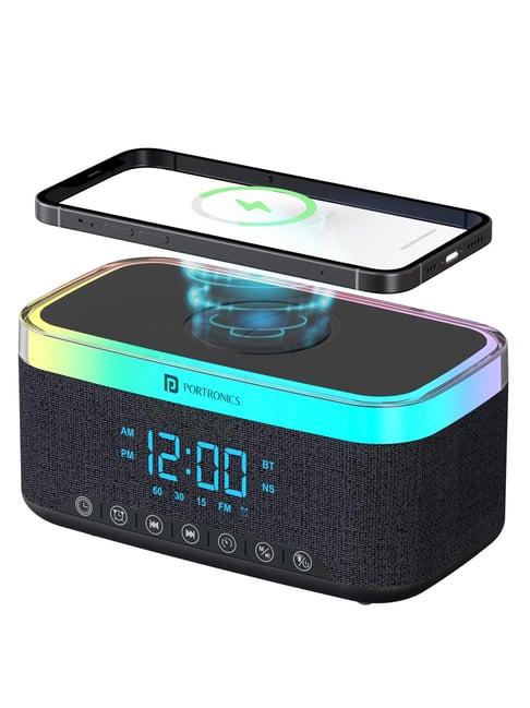 Portronics Trifusion 16W Hd Sound Bluetooth Speaker With 15W Wireless Charging - Black