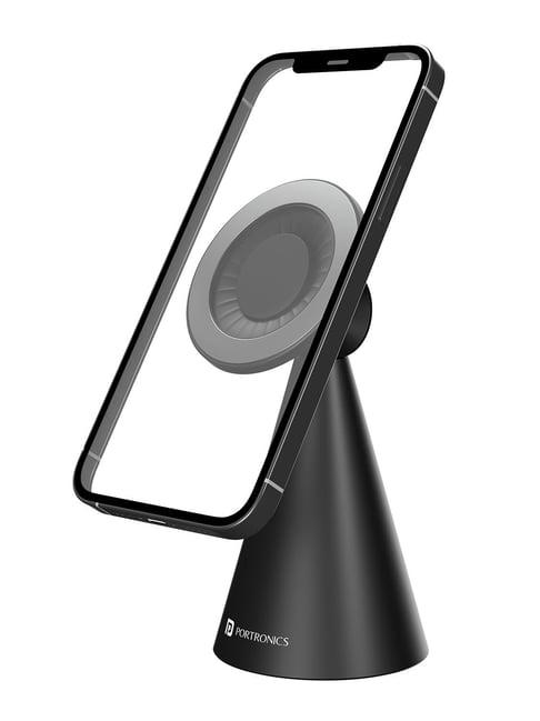 Portronics Mogun 5 Compatible with Magsafe only, Magnetic Universal Phone Holder - Black
