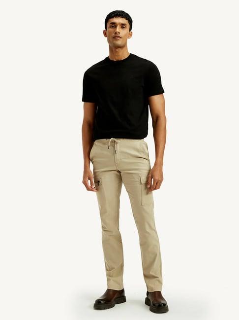 Levi's Men's Beige Slim Fit Cargo Trousers