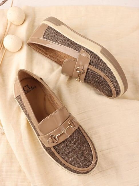 Carlton London Women's Beige Loafers