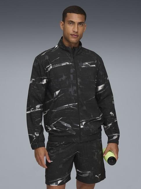 Puma Black M RUN VELOCITY Printed Regular Fit Jacket