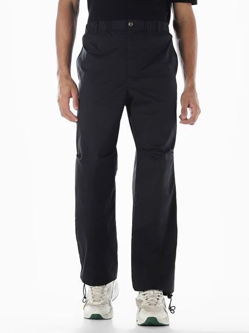 Jack & Jones Black Cotton Relaxed Fit Trackpants