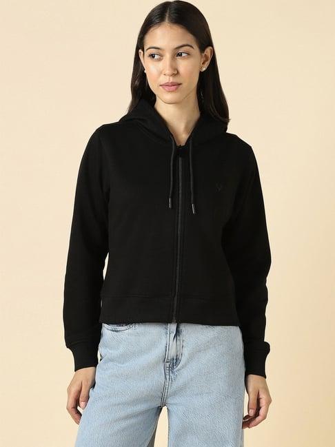 Allen Solly Black Regular Fit Hoodie