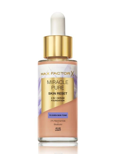 Max Factor Miracle Pure Skin Reset 2 In 1 Serum Foundation 40-60 Light - 30 ml