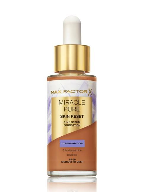 Max Factor Miracle Pure Skin Reset 2 In 1 Serum Foundation 85-90 Medium To Deep - 30 ml