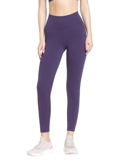Adidas Purple Slim Fit Sports Tights