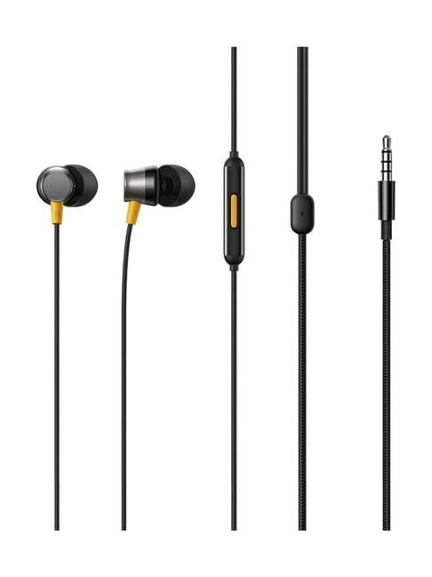realme Buds 3 3.5 mm Wired Earphones with Mic (Black)
