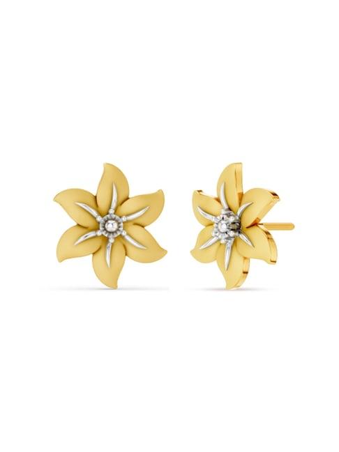 Kisna Diamond & Gold Jewellery 9k (375) Yellow Gold Earrings for Women