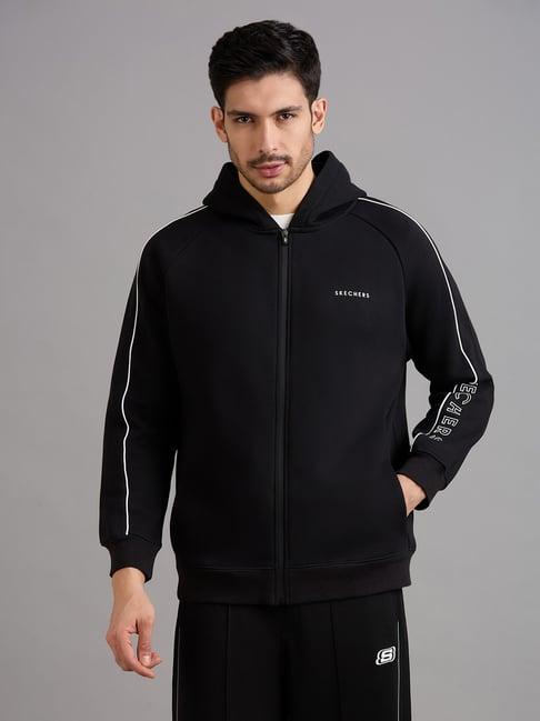 Skechers Black Regular Fit Sports Hoodie