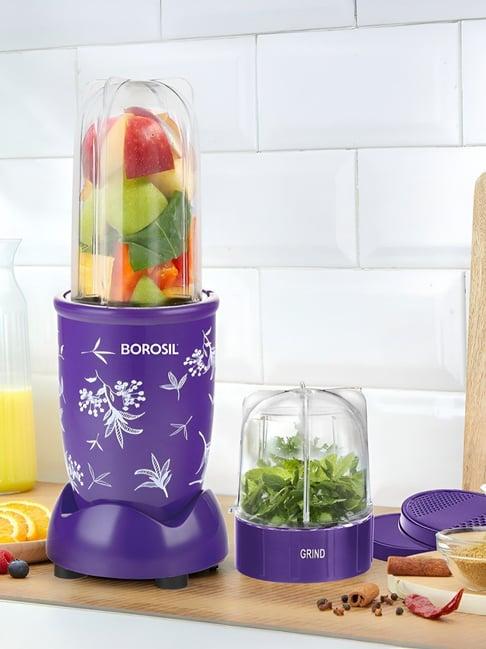 Borosil 400W Nutrifresh Mixer Grinder 2 Polycarbonate Jars ( Purple )