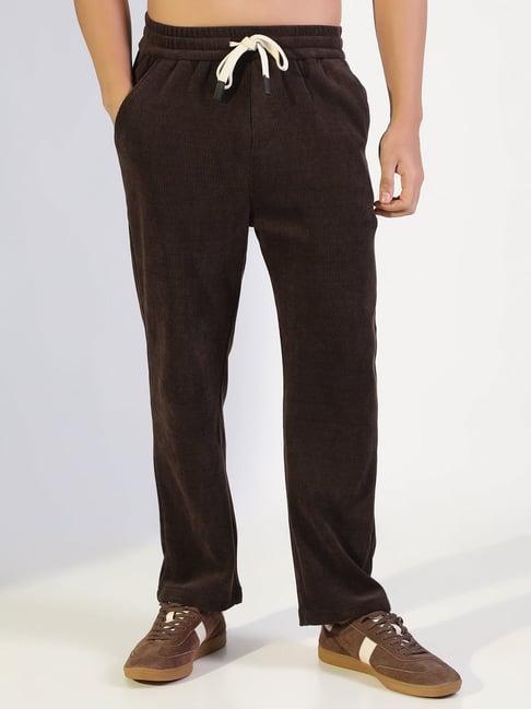 Showoffff Brown Relaxed Fit Trousers