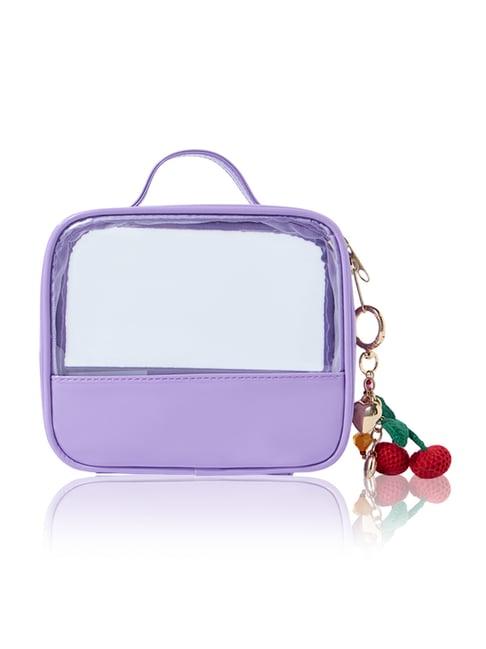 Studiowest By Westside Lilac Transparent Pouch with Strawberry Bag Charm - 1 Pc