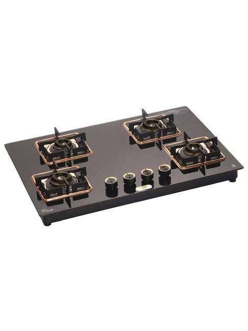 Urban Chef Rose Gold Thick Toughened Glass Gas Stove