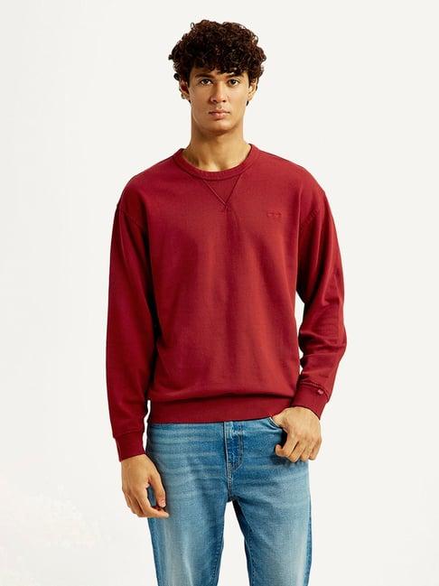 Levi's Rust Cotton Regular Fit Logo Printed Sweatshirt
