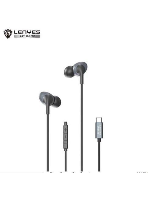 Lenyes LF106 Type-C Wired Earbuds with inbuilt MIC, Wired Earphone