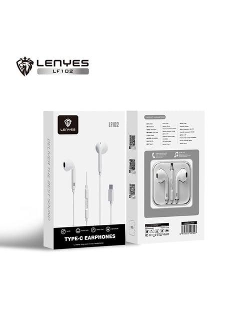 Lenyes Type-C Wired Earbuds with inbuilt MIC Black for iPhone