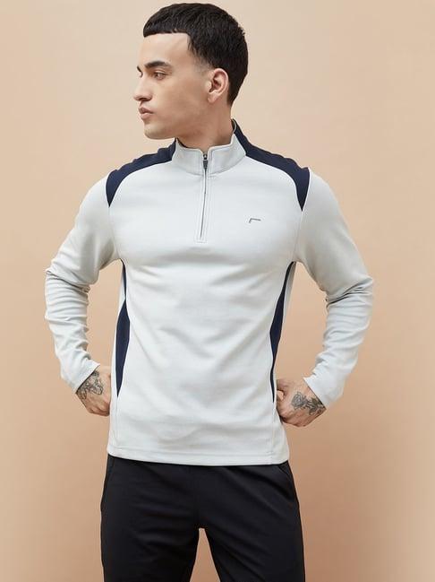 Fame Forever By Lifestyle Light Grey Cotton Regular Fit Sports Sweatshirt