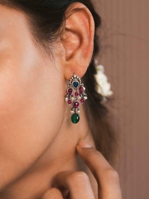 Shaya 92.5 Sterling Silver Feeling Porlu Earrings for Women