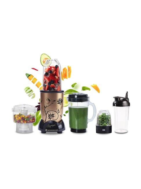 Wonderchef Nutri-Blend Juicer, Mixer, Grinder & Chopper with 4 unbreakable Jars (500W, Champagne)