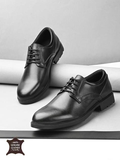 Hoversoul Men's Ageira Black Derby Shoes