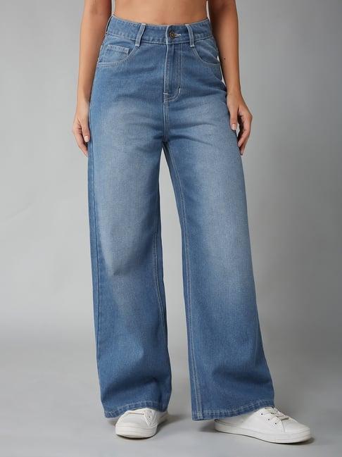 Dolce Crudo Blue Wide Leg Fit Jeans