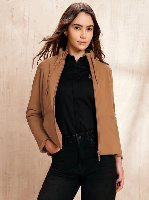 U.S. Polo Assn. Brown Polyester Puffer Jacket