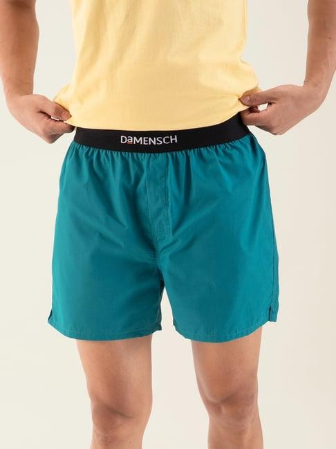 Damensch Cotton Havana Blue Regular Fit Solid Inner Boxer