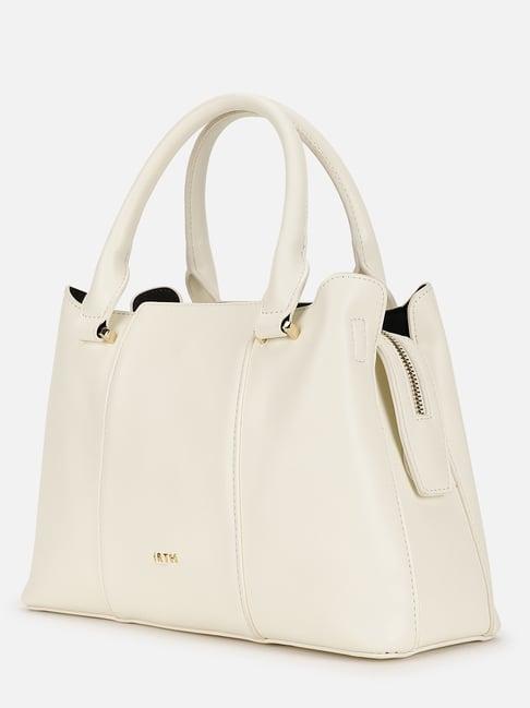 IRTH by House of Titan Off White Hexa Large Handbag
