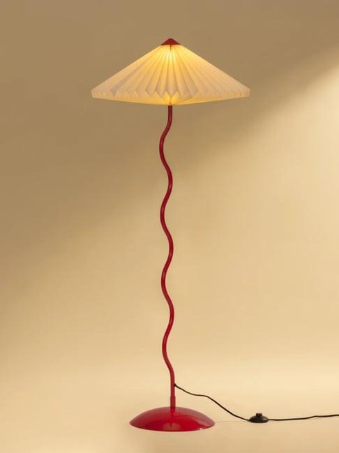 FIG Living Red Iron Wavy Floor Lamp