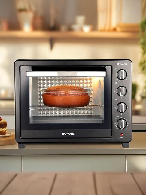 Borosil 60L Convection Oven Toaster Griller 12 Stage Heating - Black (Pro)