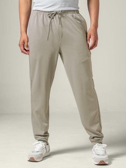 Damensch Beige Cotton Regular Fit Joggers
