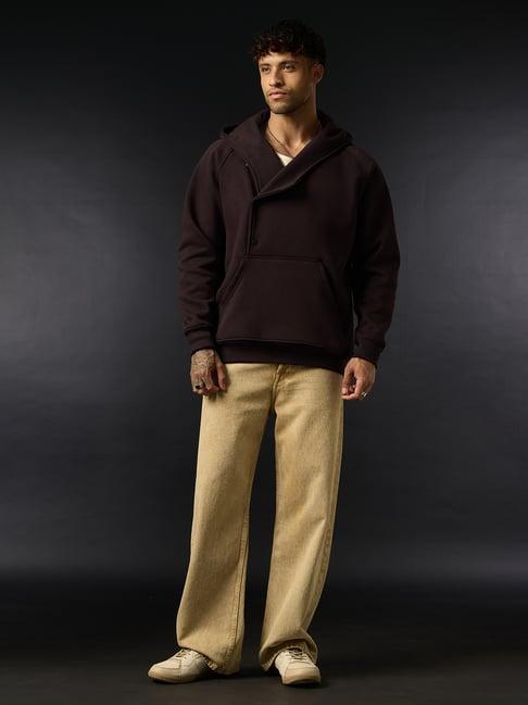 The Souled Store Oversized Hoodie: Choco Brown Men Oversized Hoodie