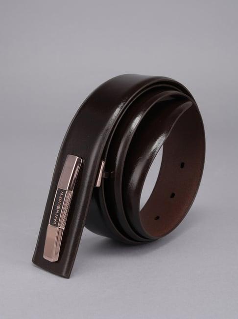 Van Heusen Men Brown Solid Leather Belt