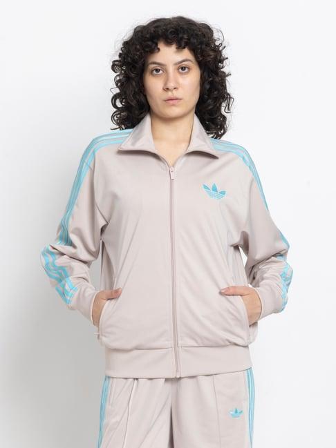 Adidas Originals Beige Polyester Printed Sports Jacket