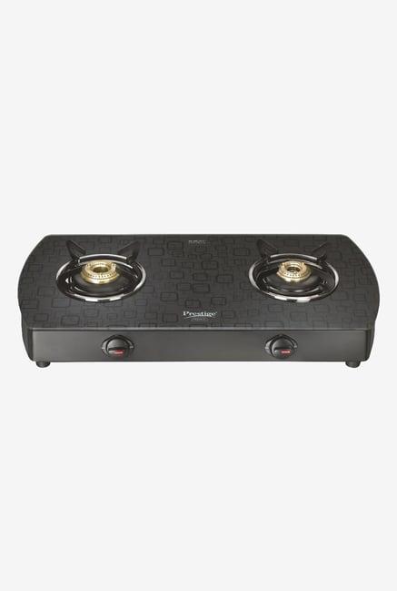 Prestige Premia GTS 02 D 40073 2 Burners Gas Stove (Black)