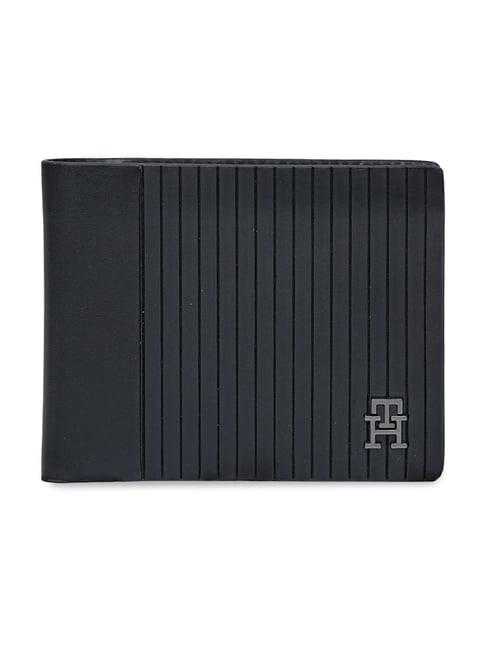 TOMMY HILFIGER Black Woodlawn Leather Slimfold Wallet